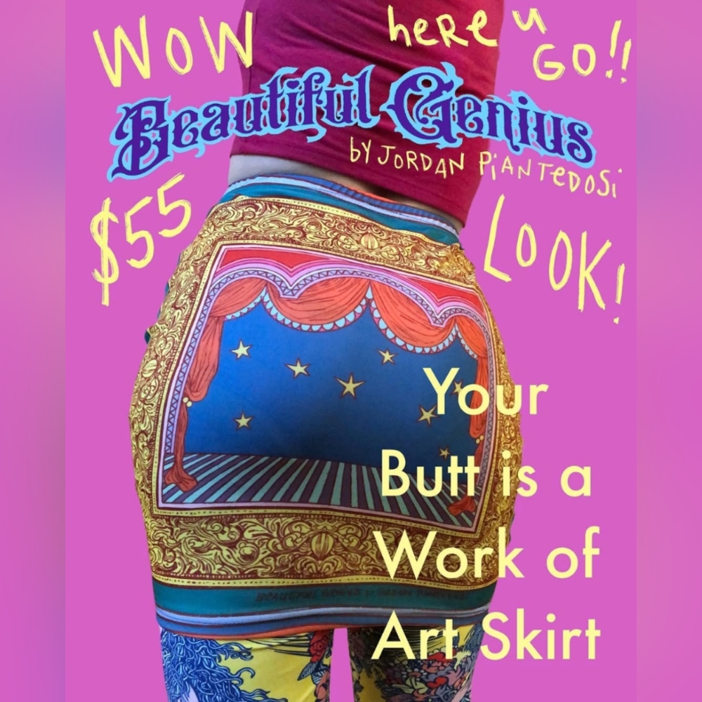 Artistic Skirt - Blue and Gold